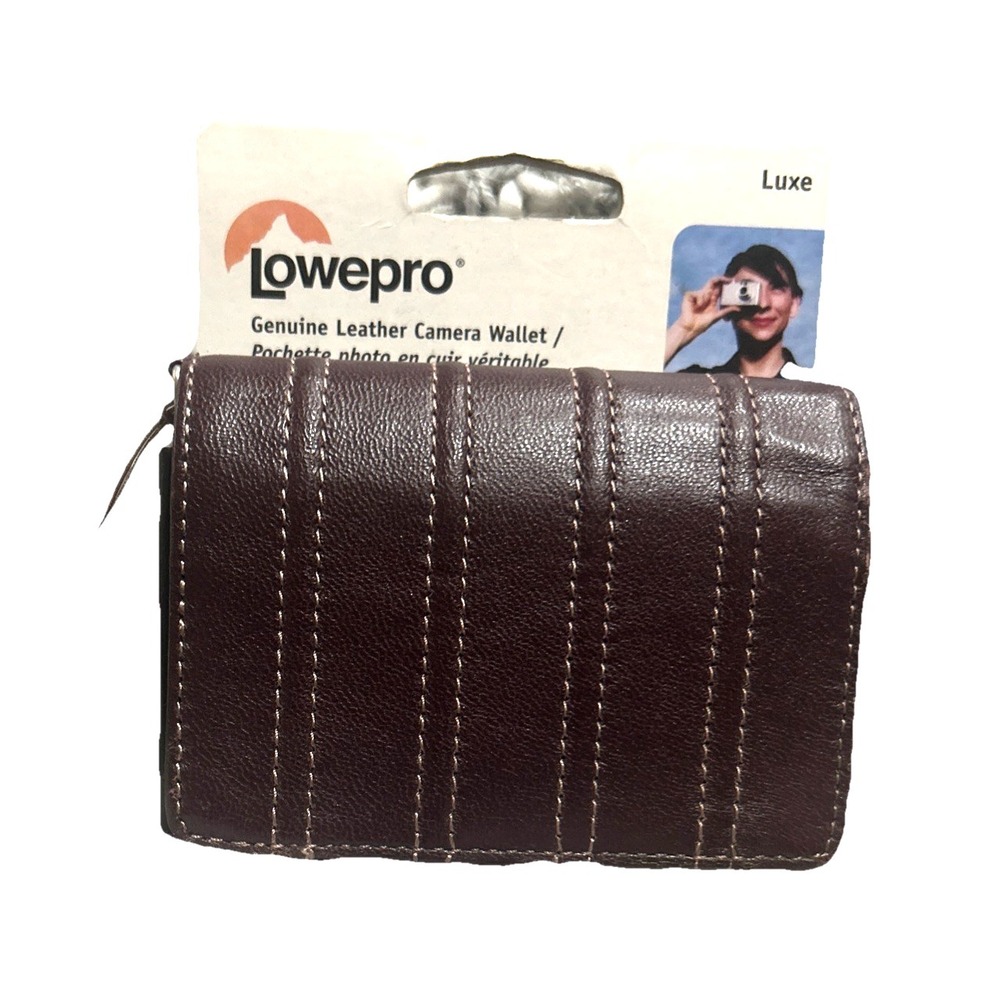 Lowepro Small Brown Leather Digital Camera Bag Case NWT Compact Travel Hiking